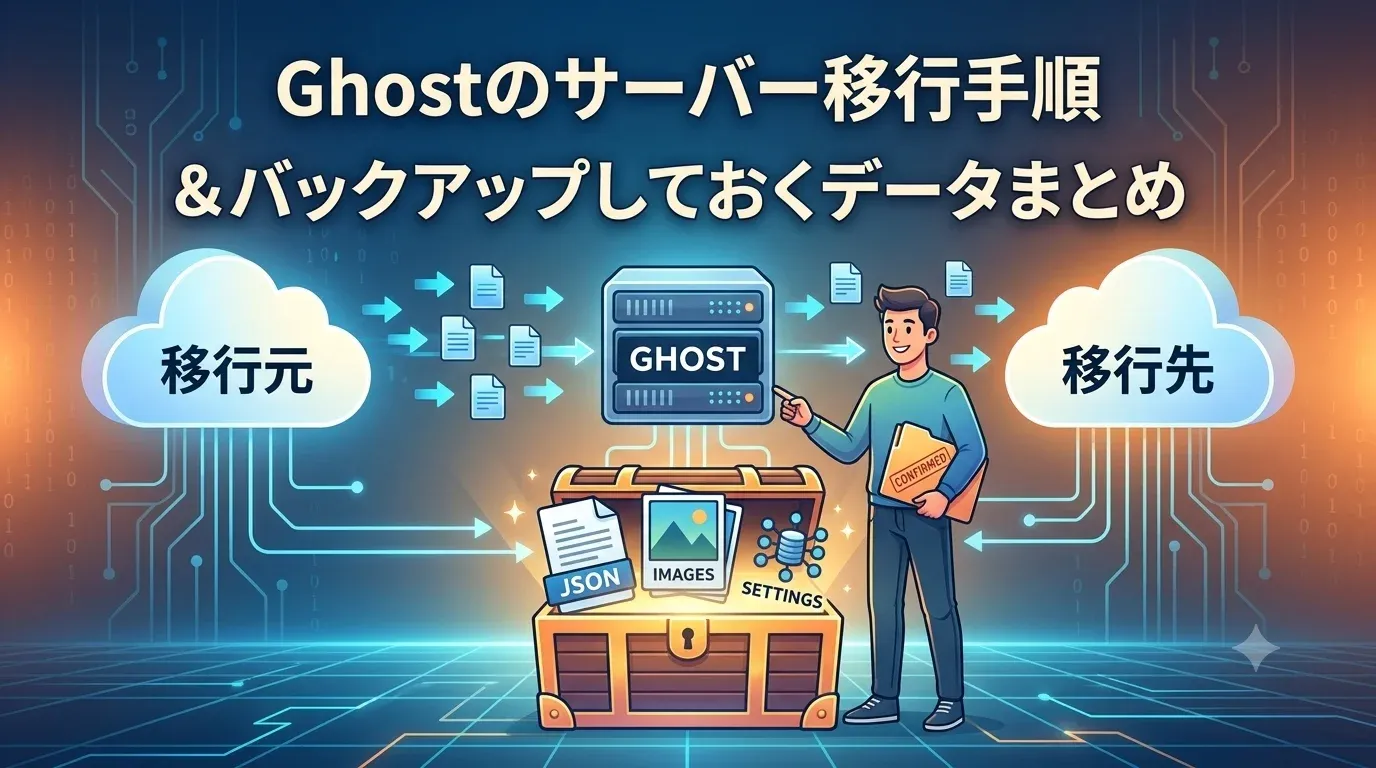 Ghostのサーバー移行手順 ＆ バックアップしておくデータまとめ